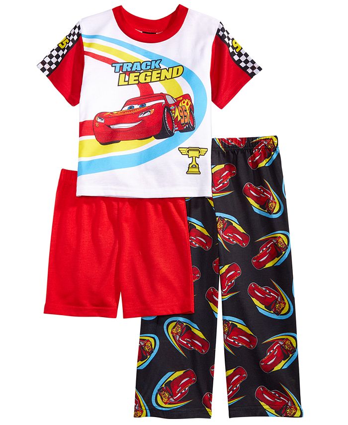 Disney Cars 3-Pc. Lightning McQueen Pajama Set, Toddler Boys - Macy's