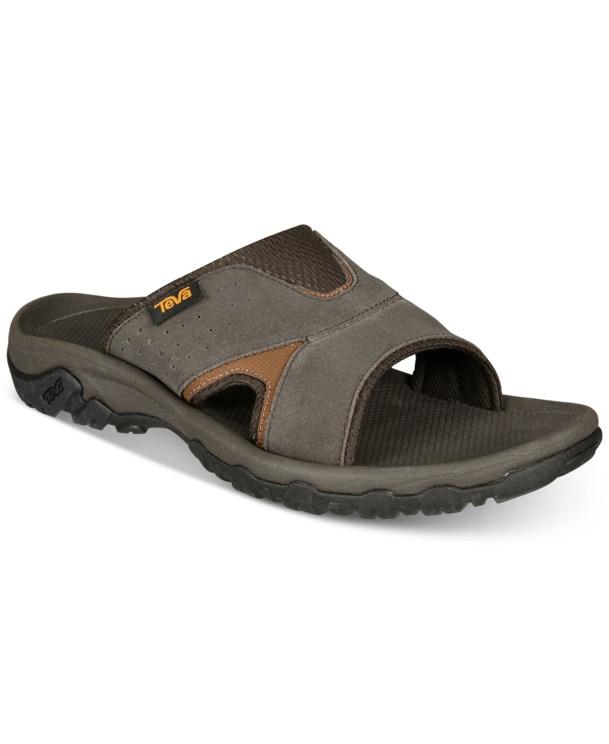 Shop Teva Men's Katavi 2 Water-resistant Slide Sandals In Dark Taupe