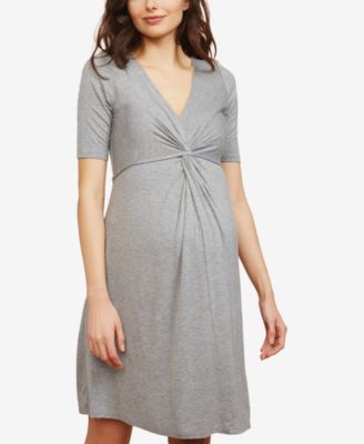Motherhood Maternity - Maternity Twist-Front Dress