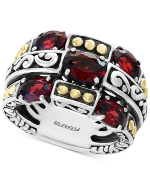 image of Effy Rhodolite Garnet Ring (3-1/3 ct. t.w.) in Sterling Silver & 18k Gold