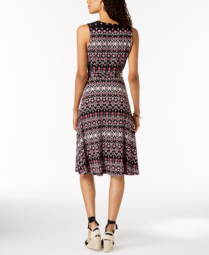 Charter Club Printed Midi Dress, Created for Macy's & Reviews - Dresses ...