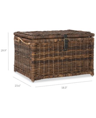 JONATHAN Y Caden 30'' Wicker Storage Trunk