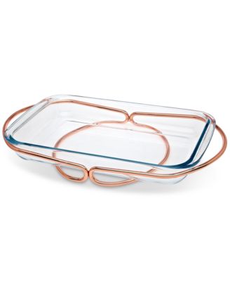 Godinger - 3-Qt. Rectangular Baker with Copper Rack