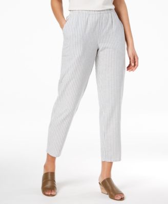 striped ankle pants