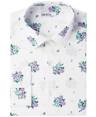 slim floral dress shirt
