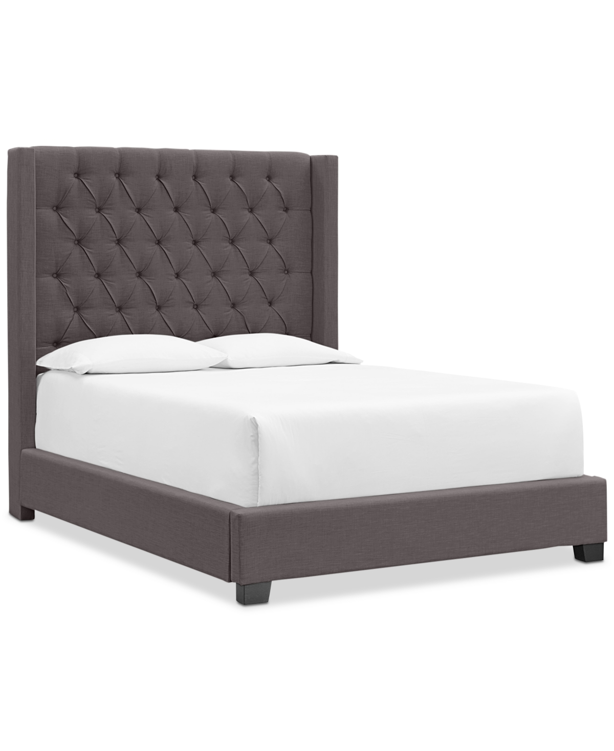 Furniture Monroe Ii Upholstered King Bed, Created For Macy's In Charcoal