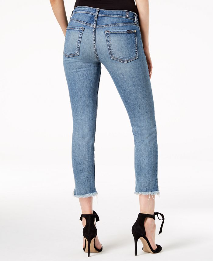 7 For All Mankind Roxanne Wave-Hem Ankle Skinny Jeans - Macy's