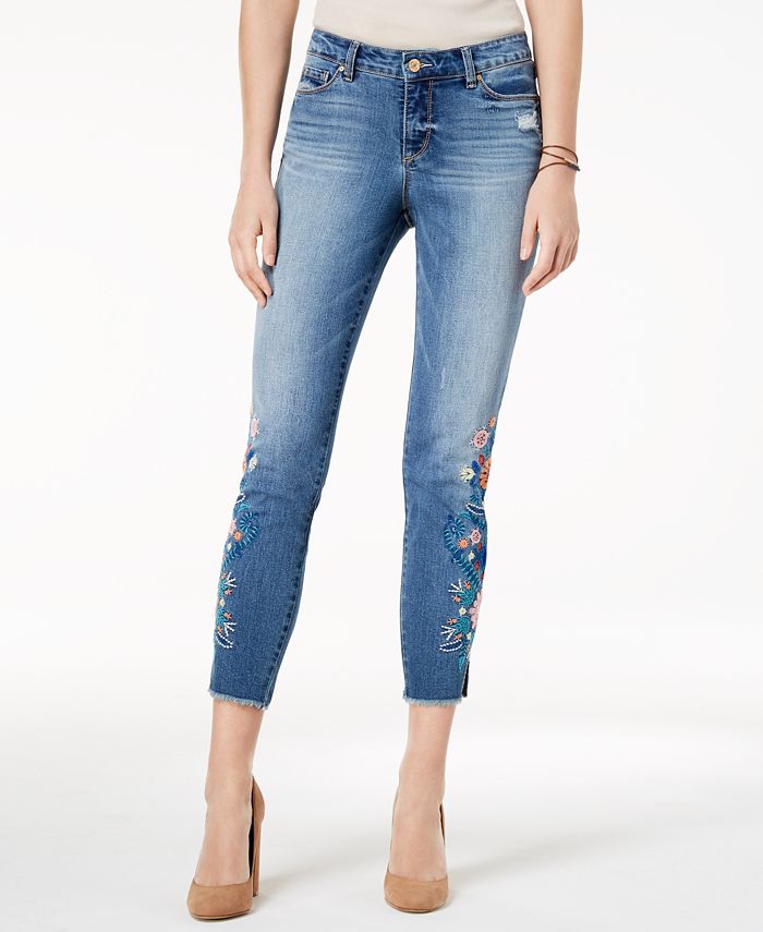 Vintage America Embroidered Skinny Jeans - Macy's