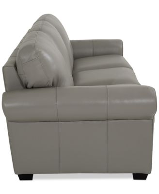Orid 84" Leather Roll Arm Sofa