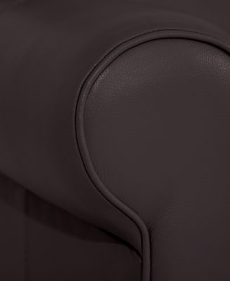 Orid 84" Leather Roll Arm Sofa