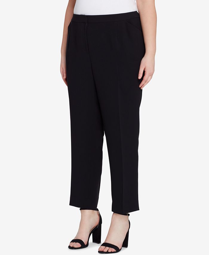 Tahari ASL Plus Size Laced-Back Pantsuit - Macy's