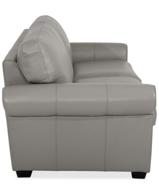 Orid 77" Full Roll Arm Leather Sleeper, Created for Macy's