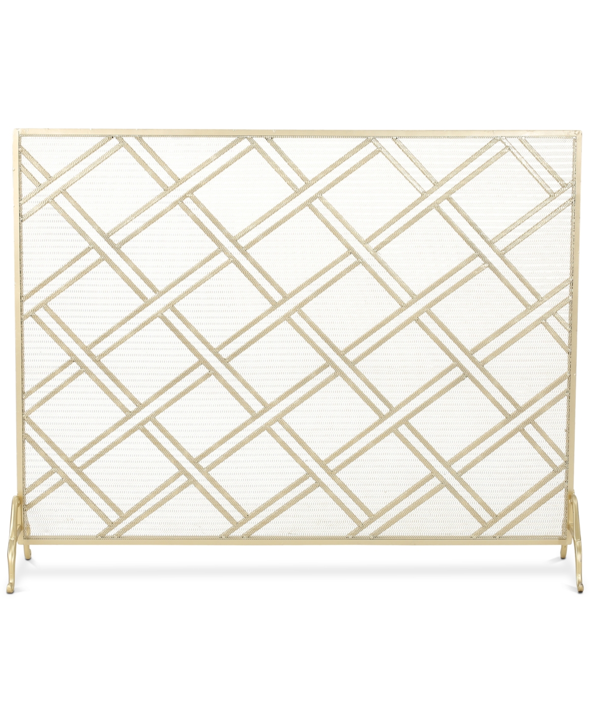 Noble House Single Panel Fireplace Screen In Gold