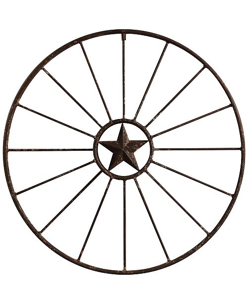 3r Studio Round Metal Wagon Wheel Wall Decor Reviews Wall Art