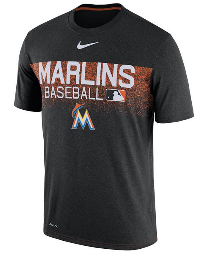 Nike Men's Miami Marlins Authentic Legend Team Issue T-Shirt - Macy's