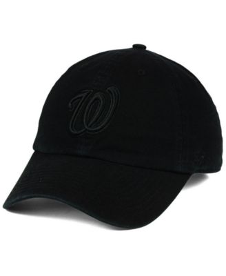 all black washington nationals hat