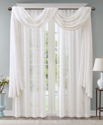 Irina Diamond Embroidered Sheer Window Treatments