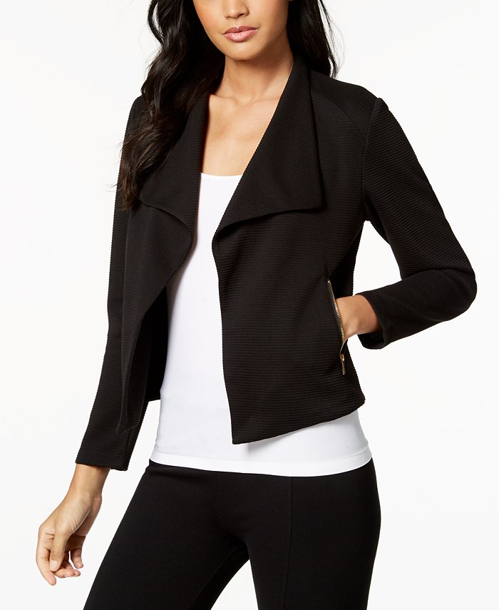 Calvin Klein Open Front Moto Jacket Macy s