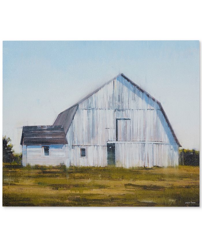 Madison Park - Old White Barn Gel-Coated Canvas Print