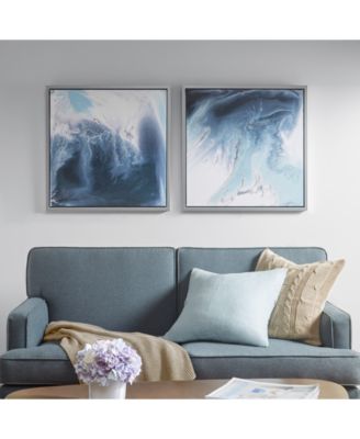 Blue Lagoon 2-Pc. Framed Gel-Coated Canvas Print Set 