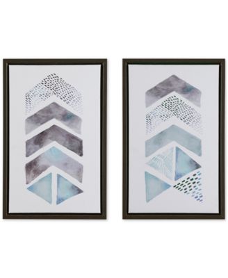 JLA Home - This and That Way 2-Pc. Framed Gel-Coated Canvas Print Set
