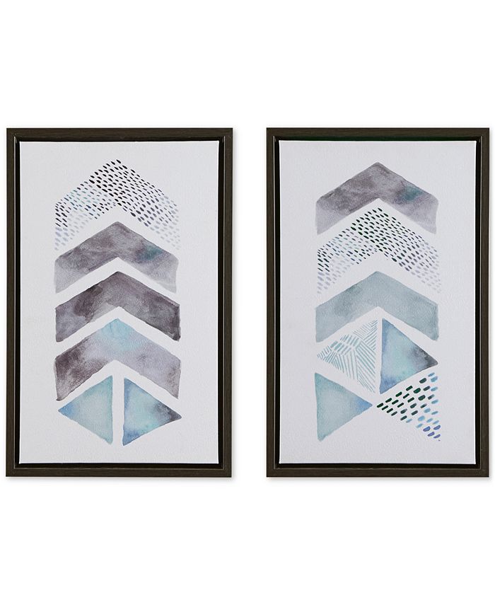 JLA Home - This and That Way 2-Pc. Framed Gel-Coated Canvas Print Set