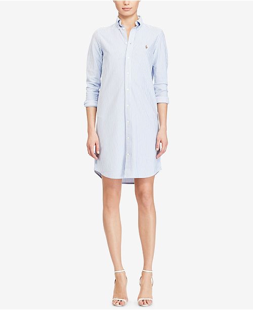 Polo Ralph Lauren Striped Oxford Cotton Shirtdress Reviews