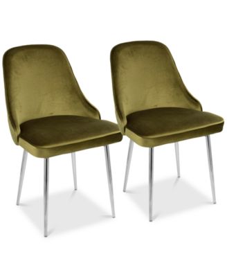 Lumisource - Marcel Dining Chair (Set of 2) - Chrome Finish, Quick Ship