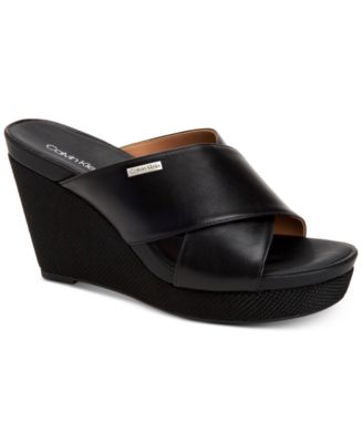 Calvin Klein Women's Jacolyn Wedge Sandals,Created For Macy's - Macy's