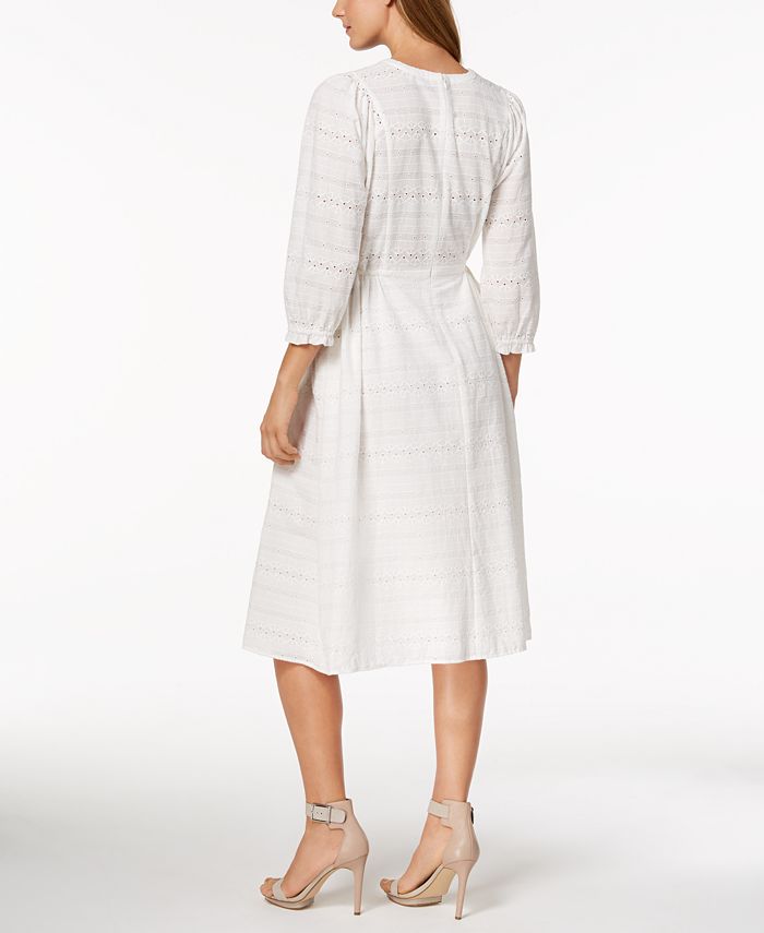 Calvin Klein Cotton Midi Dress - Macy's