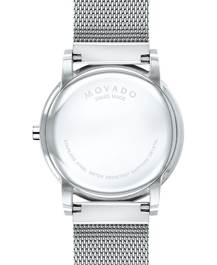 Movado - Unisex Swiss Museum Classic Stainless Steel Mesh Bracelet Watch 40mm