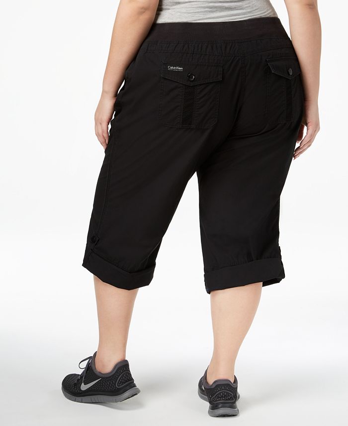 Calvin Klein Plus Size Roll-Tab Cargo Pants - Macy's