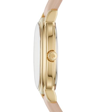 kate spade new york Women s Staten Nude Leather Strap Watch 25mm