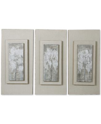 Uttermost Triptych Trees 3-Pc. Hand-Painted Wall Art Set - Macy's