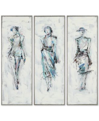 Uttermost Styling 3-Pc. Hand-Painted Wall Art Set - Macy's