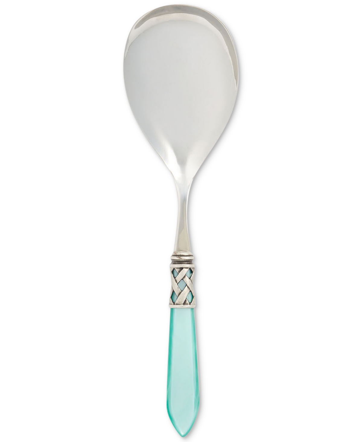 Vietri Aladdin Antique Aqua Serving Spoon In Turq,aqua