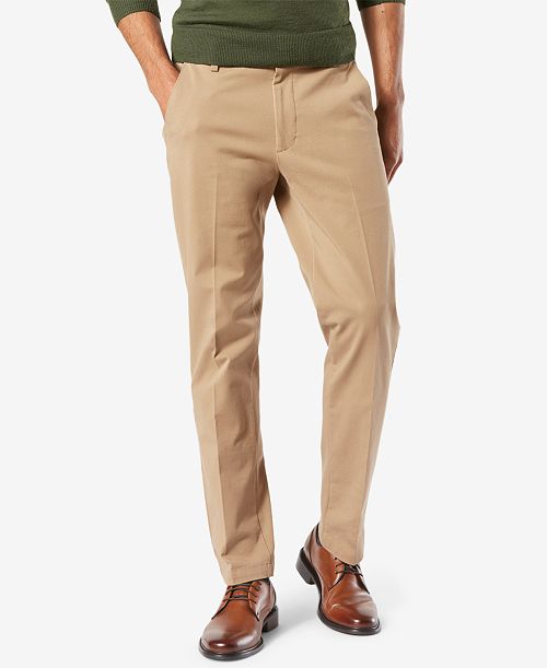alfani Dockers Men's Workday Smart 360 Flex Slim Fit Khaki Stretch Pants Men's Fashion & Accessories