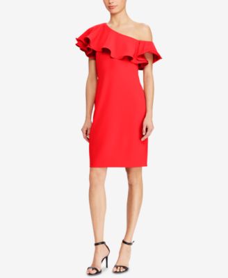 ralph lauren one shoulder dress