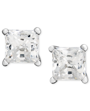 Princess-Cut Diamond Stud Earrings in 14k White Gold & Yellow Gold (3/4 ct tw)