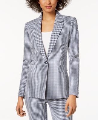 Nine West - Gingham-Print Blazer