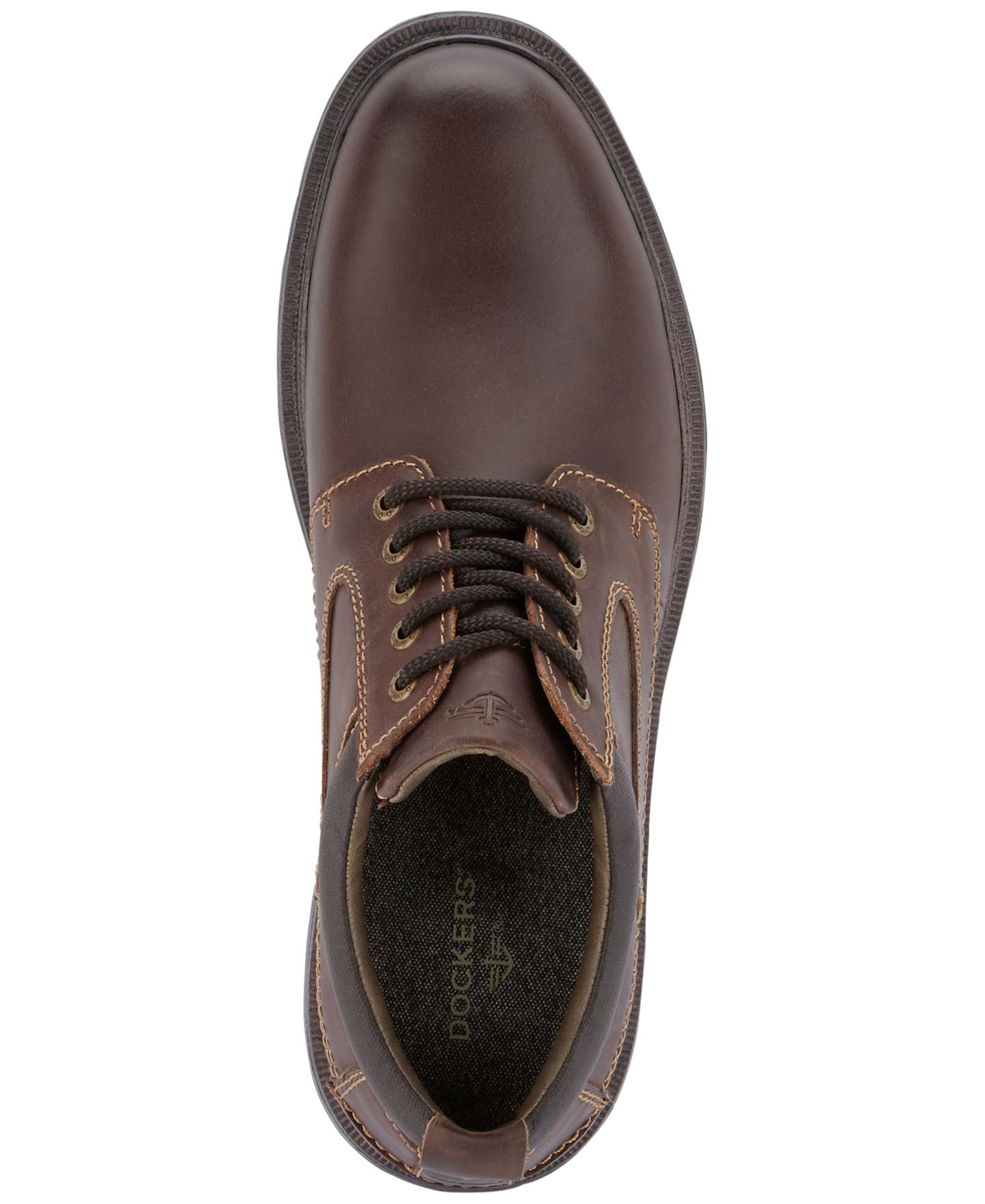 Обувь Dockers Men's Warden Plain-Toe Leather Oxfords, цвет: Красный коричневый — фото 5