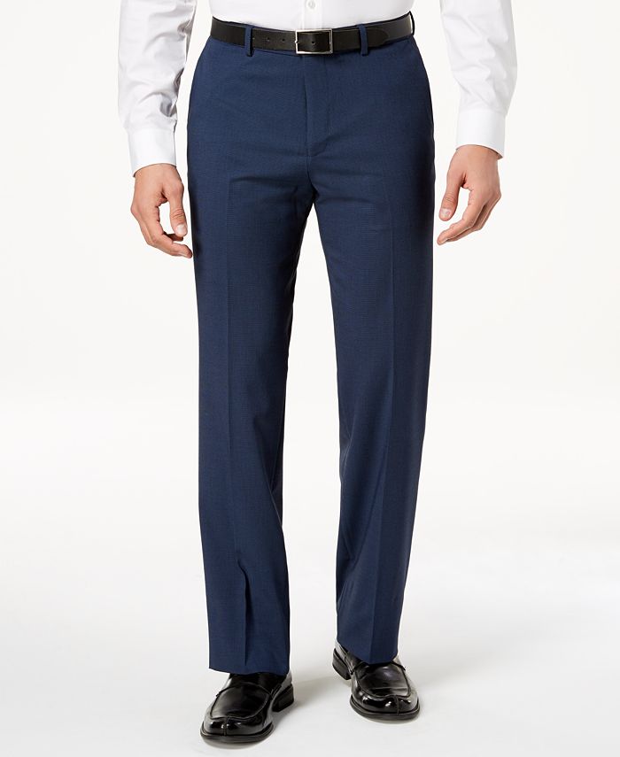 Nautica Men's Slim-Fit Active Stretch Navy Check Suit - Macy's