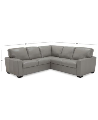 Ennia 2-Pc. Leather Sectional Sofa, Created for Macy's