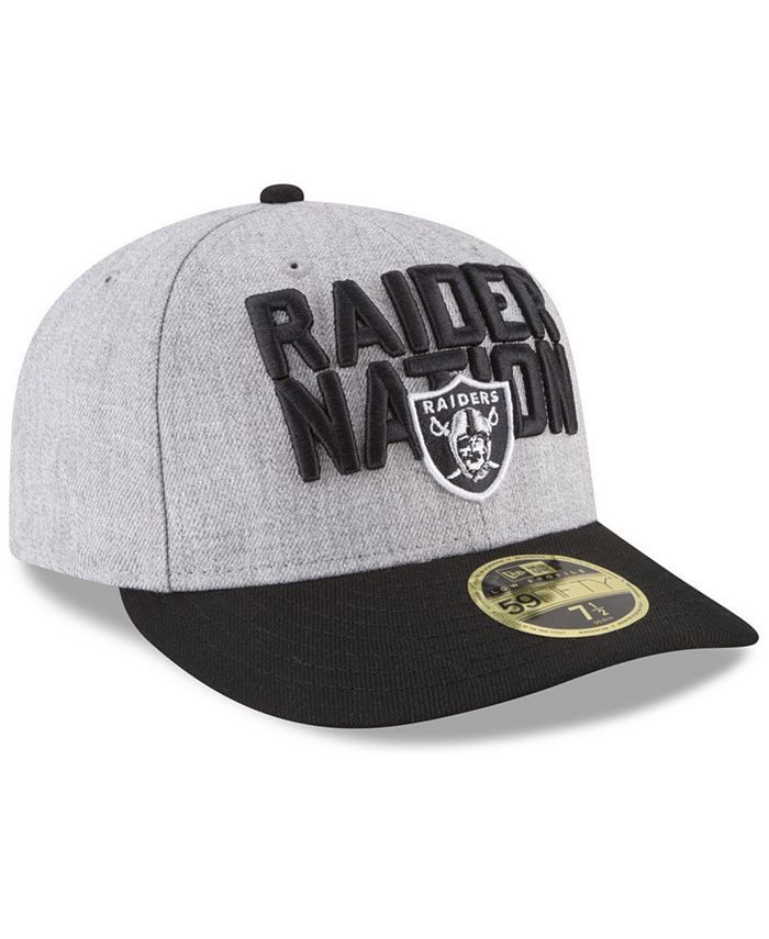 New Era Oakland Raiders Draft Low Profile 59FIFTY FITTED Cap - Macy's