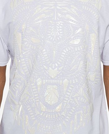 Sean John Men's White Party Tiger Roar Embossed T-Shirt, Created for ...