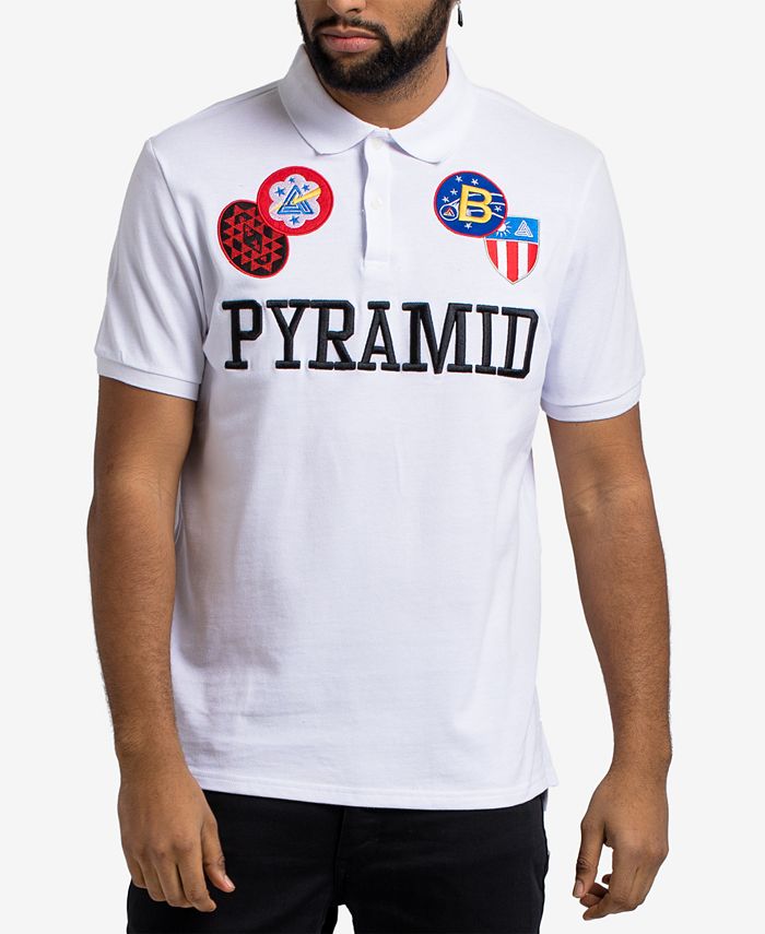 Black new arrivals pyramid polo