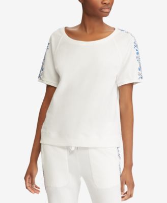 Lauren Ralph Lauren - Embroidered French Terry Cotton Top