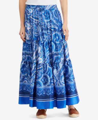 Lauren Ralph Lauren Tiered A-Line Skirt - Macy's