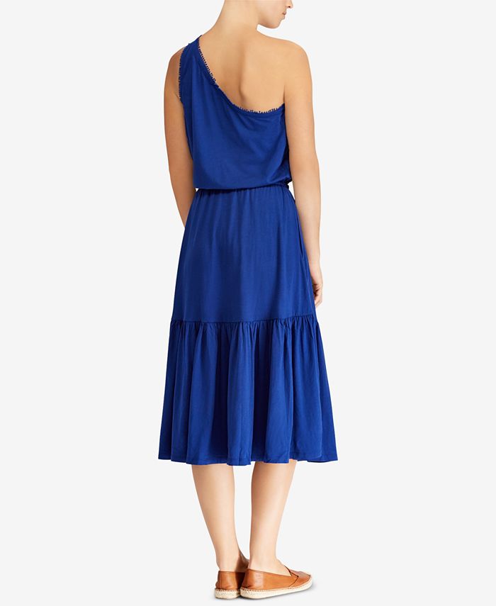 Lauren Ralph Lauren One-Shoulder Dress - Macy's