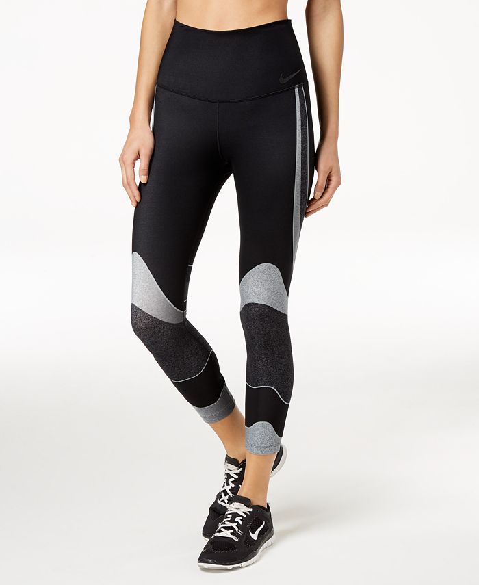 Nike Power Colorblocked Cropped Compression Leggings - Macy's